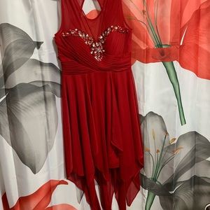 Red formal dress